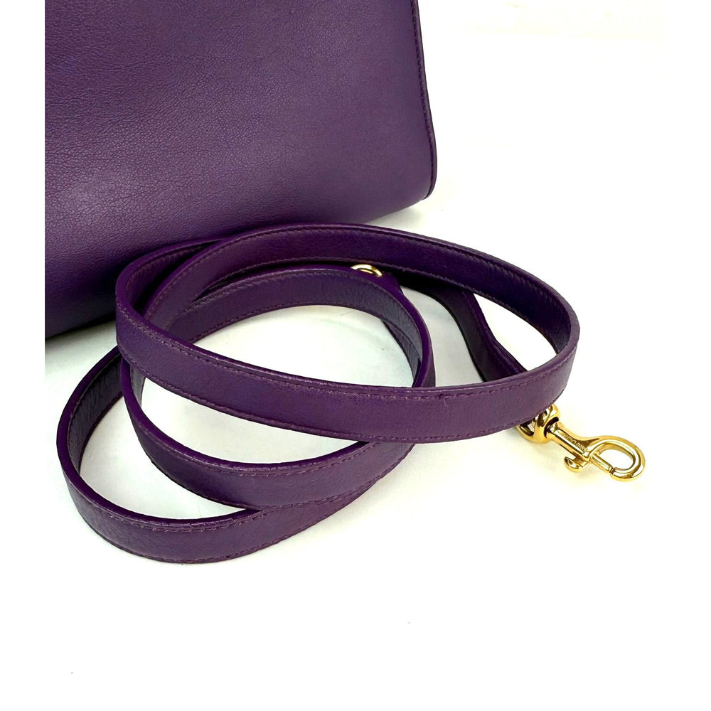 
                  
                    Saint Laurent Sac De Jour Purple Leather Shoulder Bag
                  
                