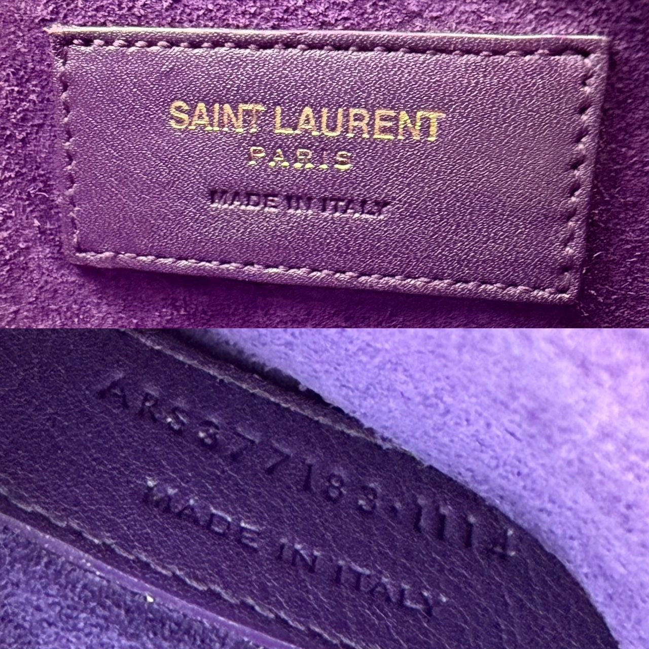 
                  
                    Saint Laurent Sac De Jour Purple Leather Shoulder Bag
                  
                