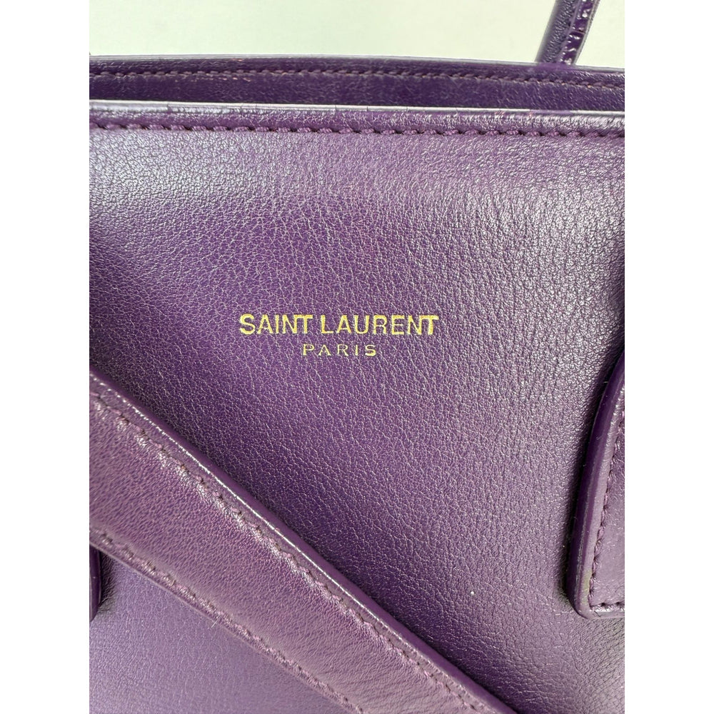 
                  
                    Saint Laurent Sac De Jour Purple Leather Shoulder Bag
                  
                