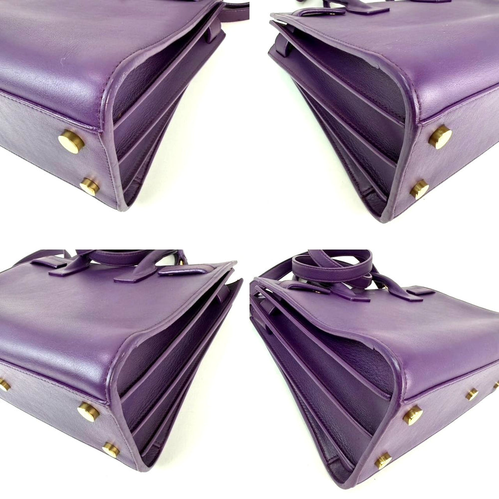 
                  
                    Saint Laurent Sac De Jour Purple Leather Shoulder Bag
                  
                