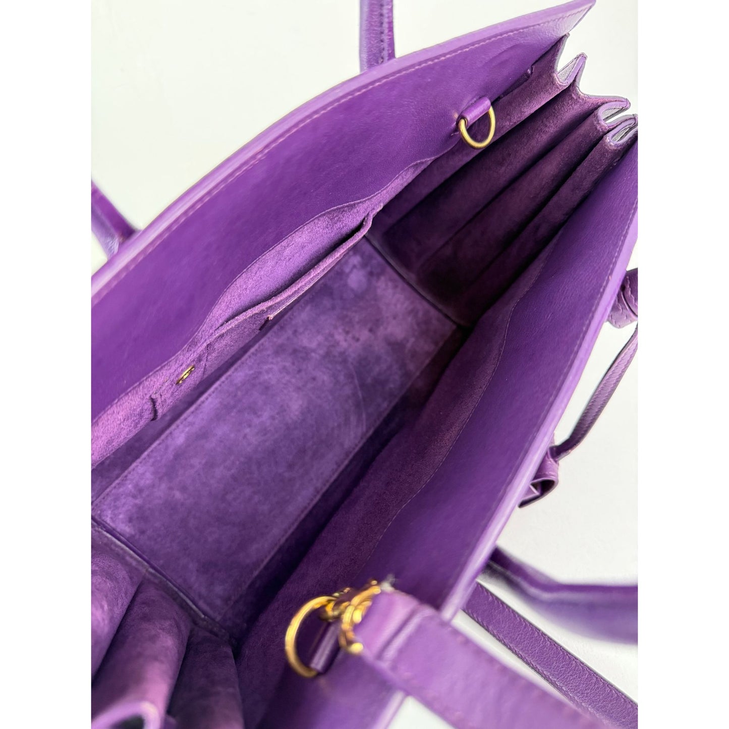 
                  
                    Saint Laurent Sac De Jour Purple Leather Shoulder Bag
                  
                
