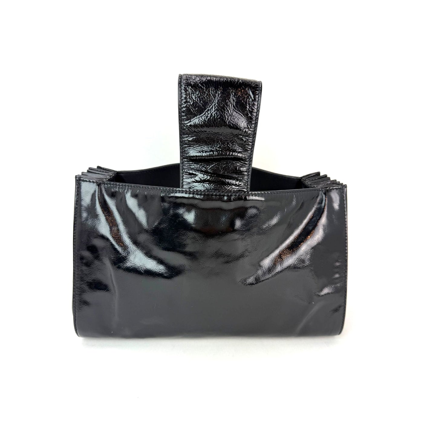 
                  
                    Chanel Patent Mademoiselle lock Convertible Wrist Clutch Black Bag
                  
                