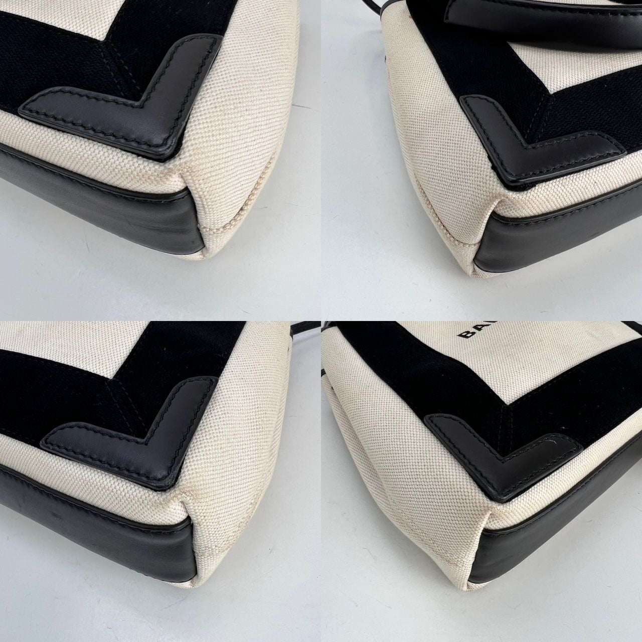 
                  
                    Balenciaga Cotton Canvas Calfskin Navy Cabas XS Natural Black Tote Bag
                  
                