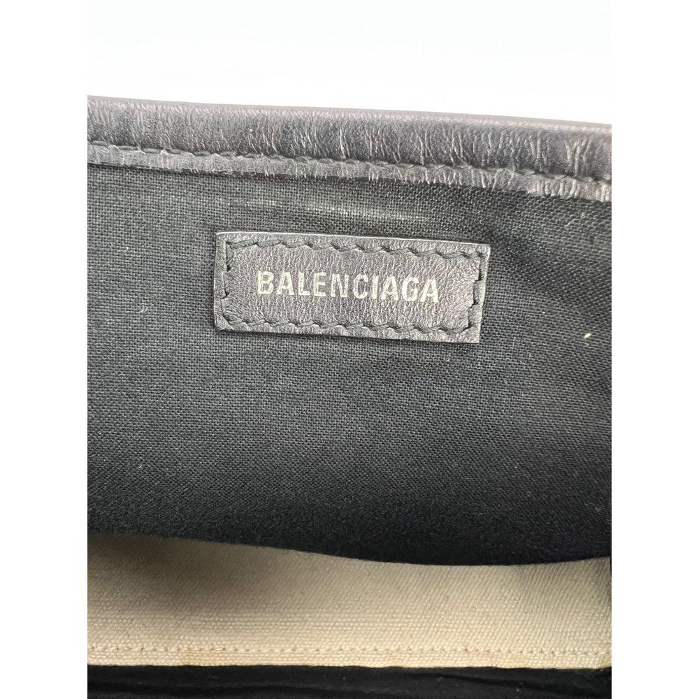 
                  
                    Balenciaga Cotton Canvas Calfskin Navy Cabas XS Natural Black Tote Bag
                  
                