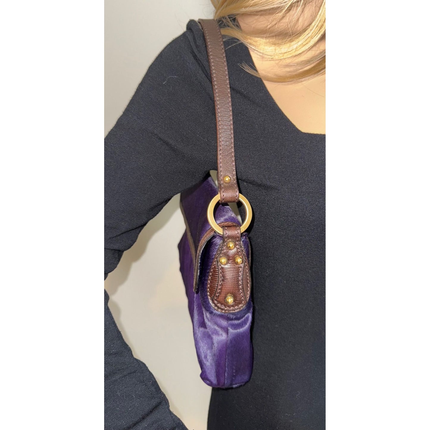 
                  
                    Fendi Calf Hair Small Chef Purple Shoulder Bag
                  
                