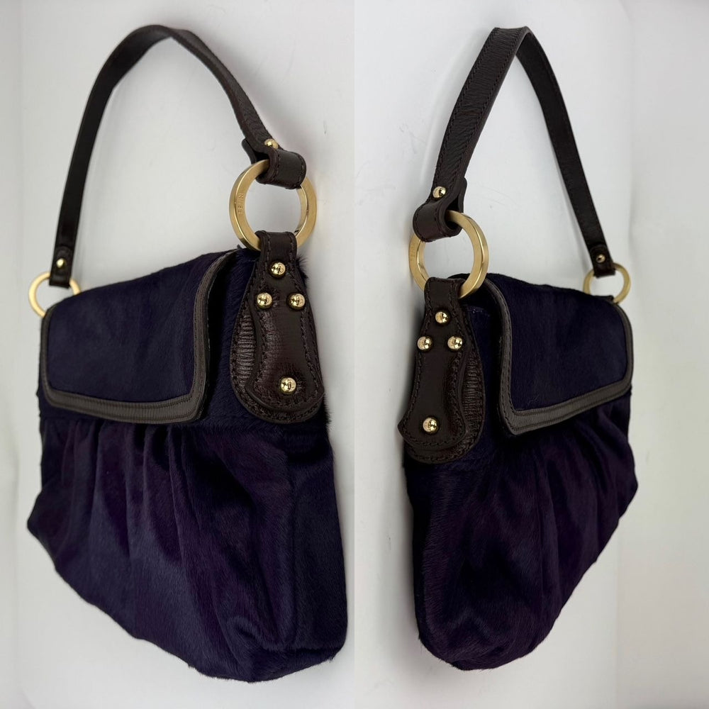
                  
                    Fendi Calf Hair Small Chef Purple Shoulder Bag
                  
                