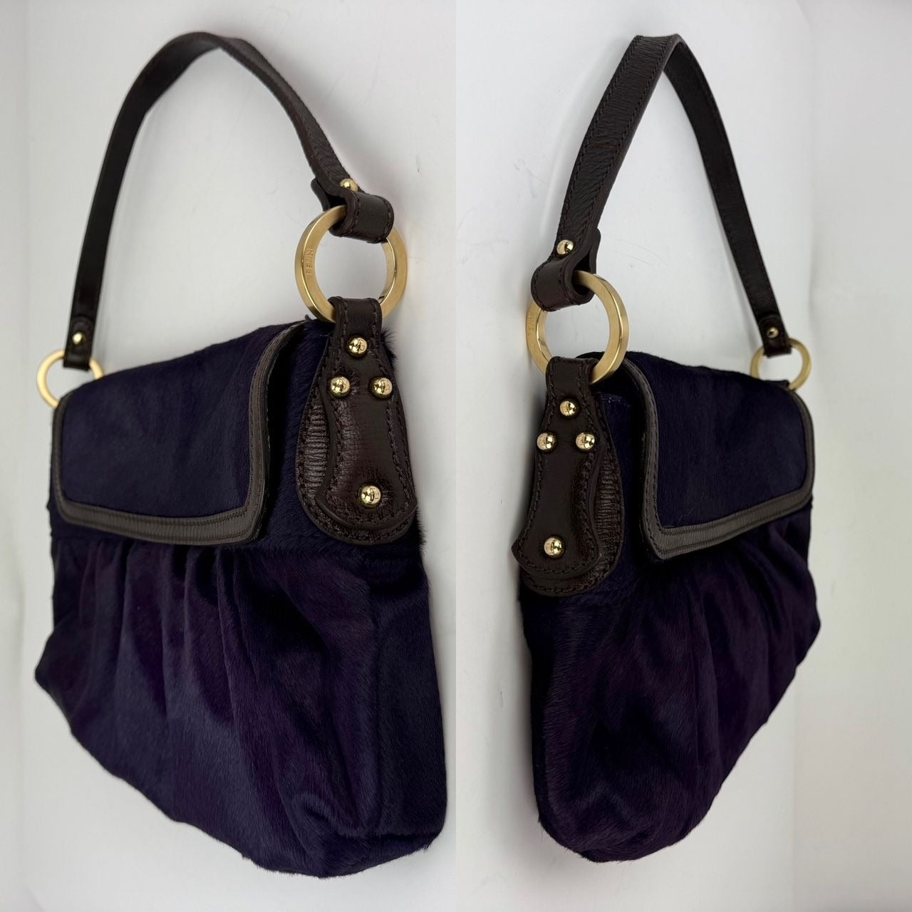 
                  
                    Fendi Calf Hair Small Chef Purple Shoulder Bag
                  
                