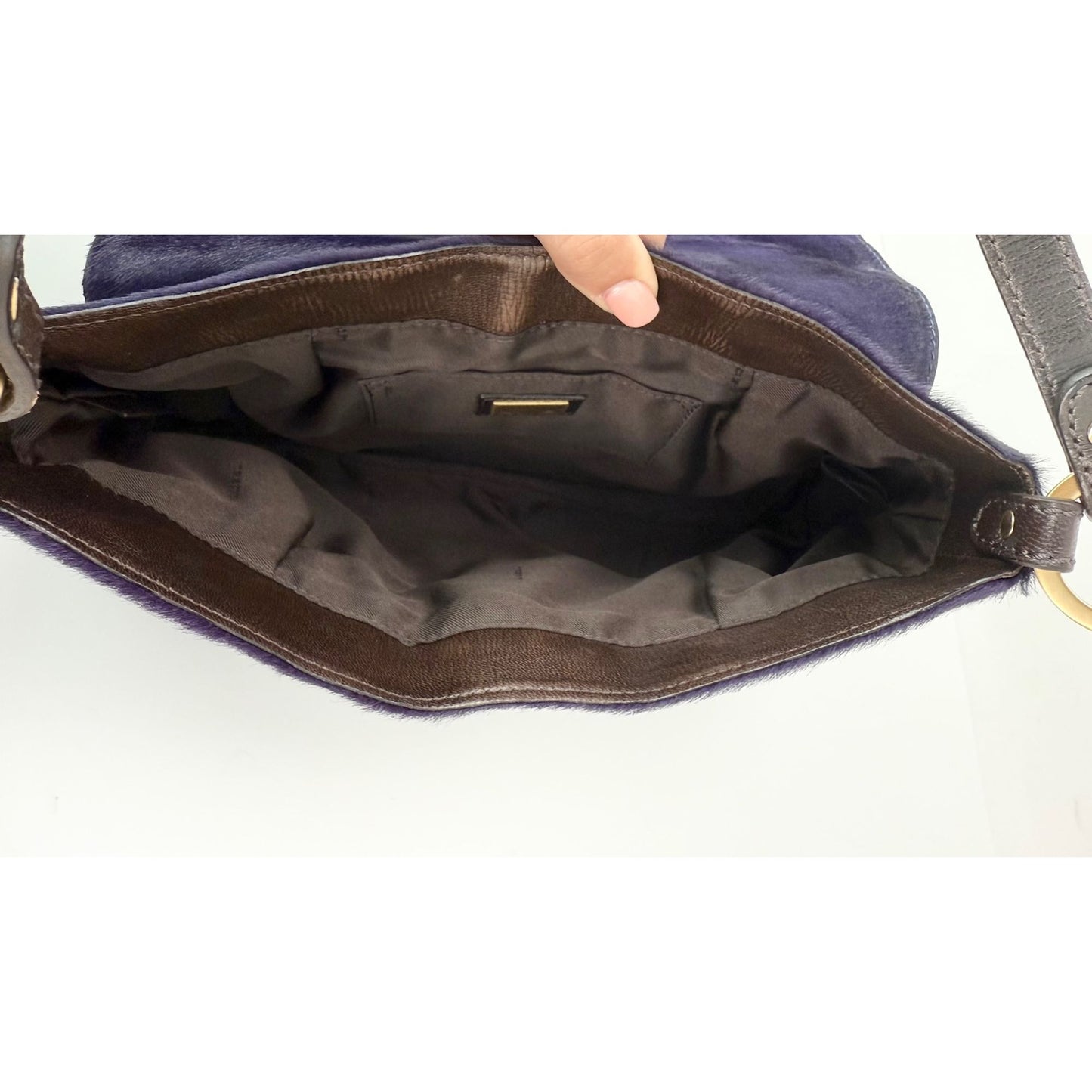 
                  
                    Fendi Calf Hair Small Chef Purple Shoulder Bag
                  
                