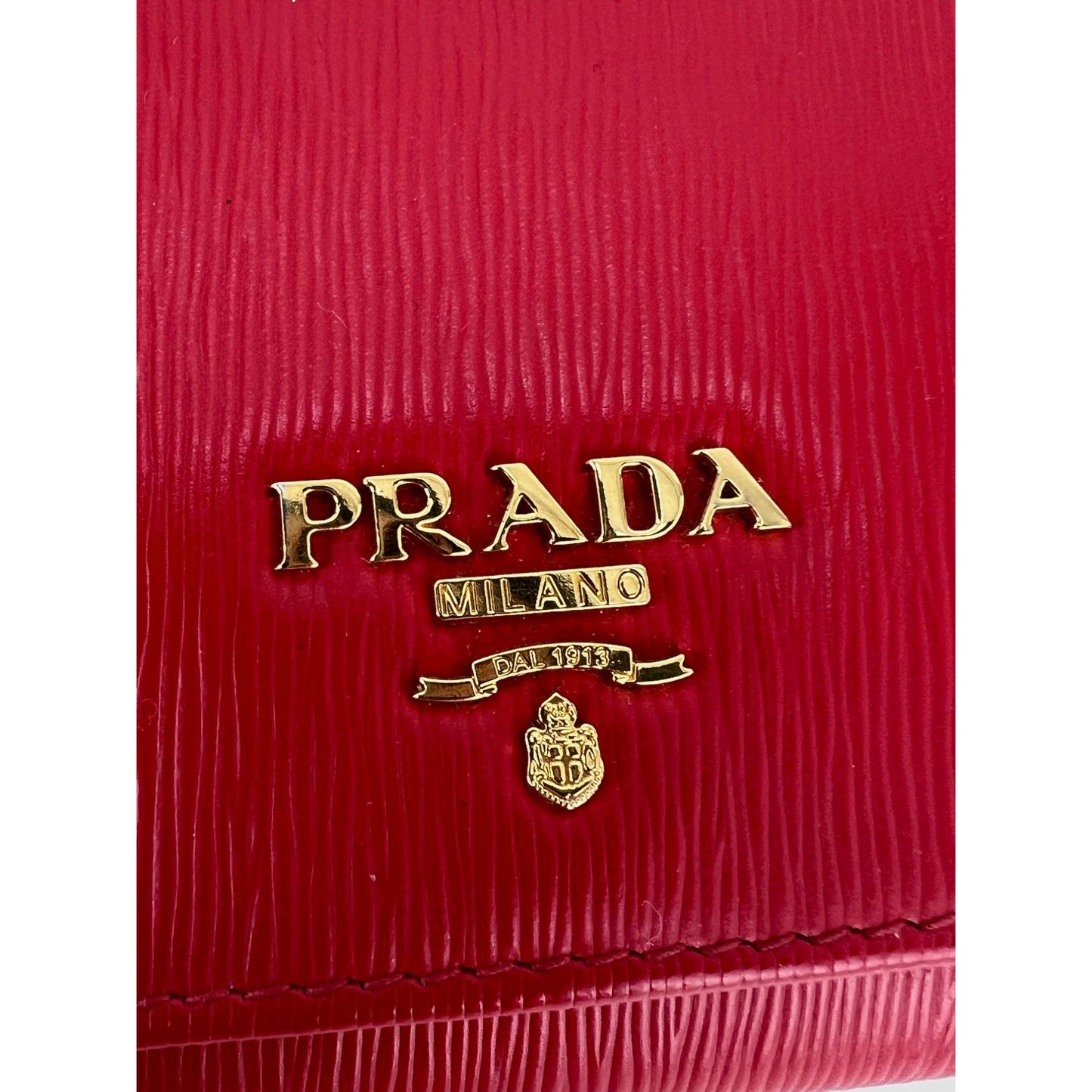 
                  
                    Prada Large Red Saffiano Leather Wallet Clutch Bag
                  
                