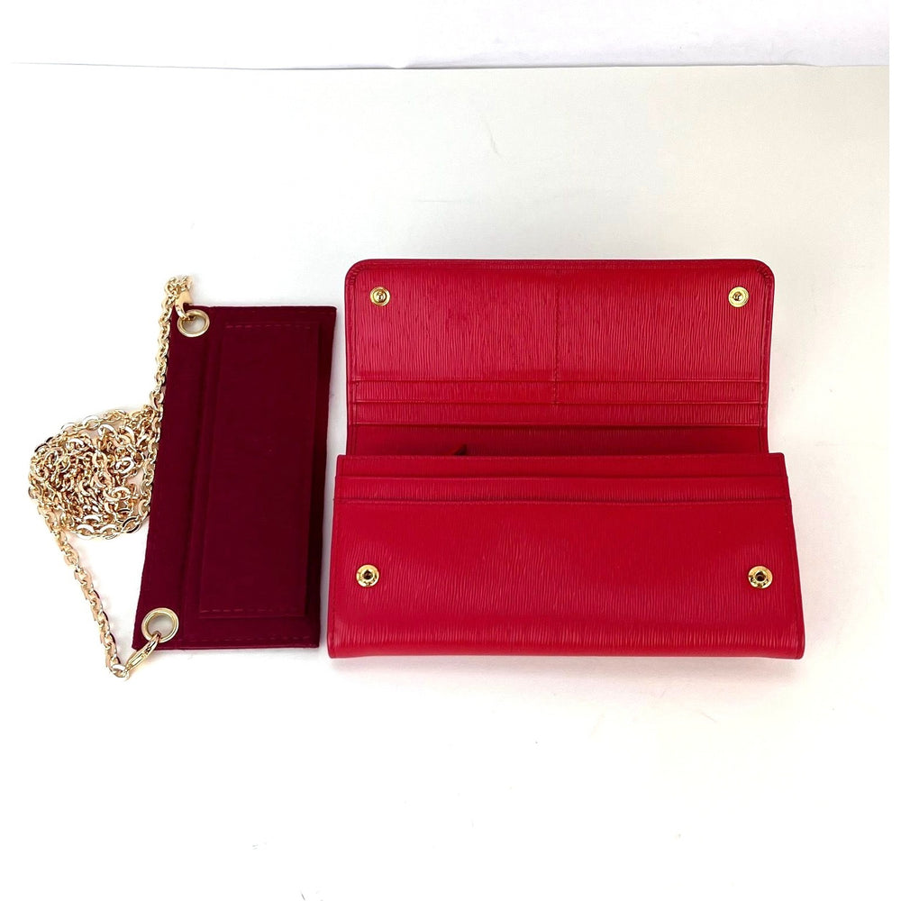 
                  
                    Prada Large Red Saffiano Leather Wallet Clutch Bag
                  
                