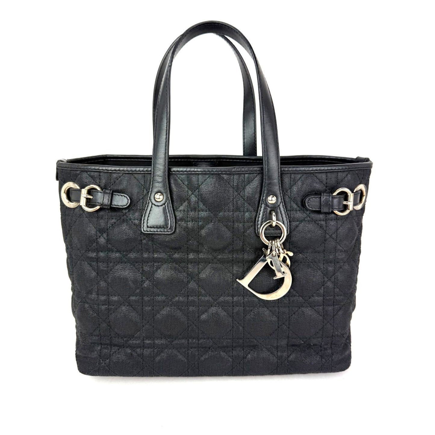 
                  
                    Christian Dior Cannage Mini Panarea Black Coated Canvas Tote
                  
                