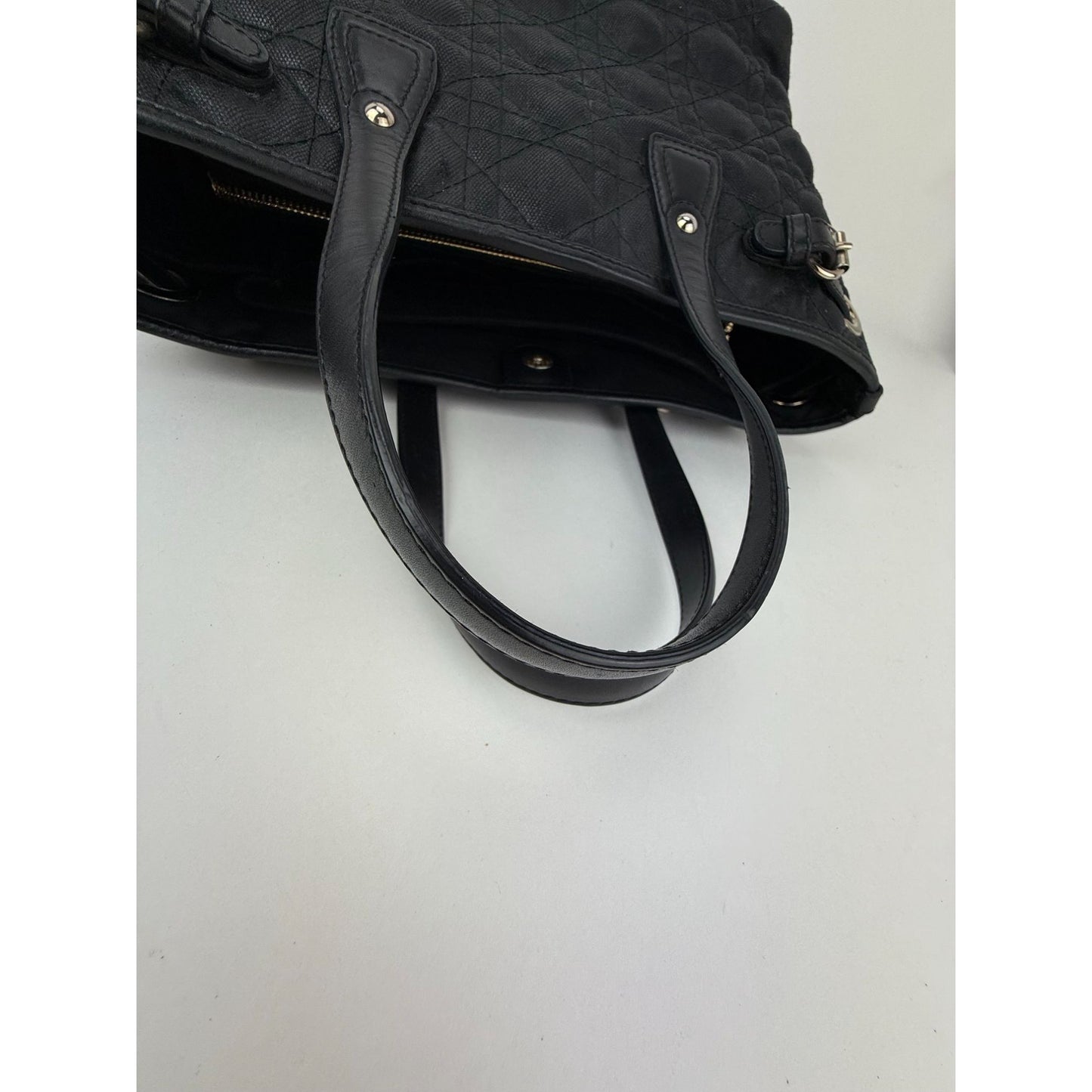 
                  
                    Christian Dior Cannage Mini Panarea Black Coated Canvas Tote
                  
                