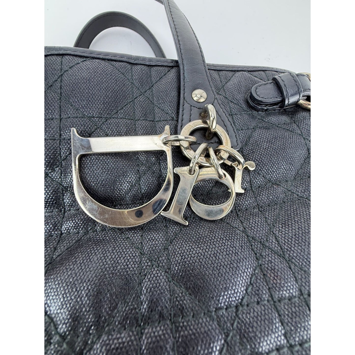 
                  
                    Christian Dior Cannage Mini Panarea Black Coated Canvas Tote
                  
                