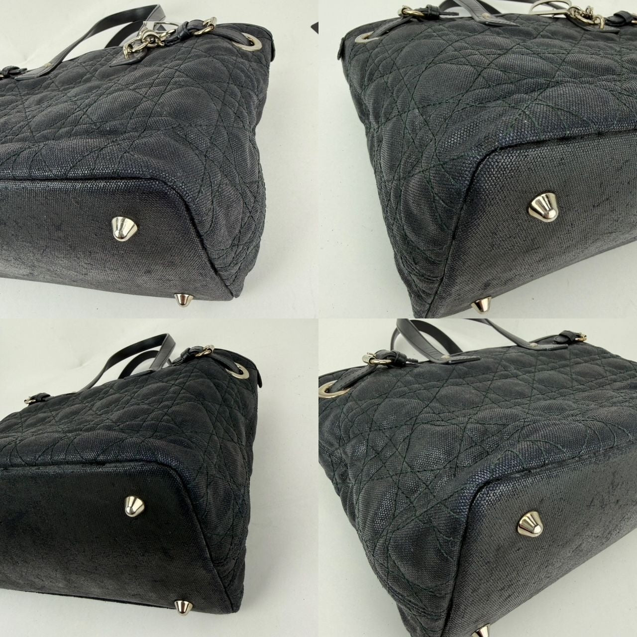 
                  
                    Christian Dior Cannage Mini Panarea Black Coated Canvas Tote
                  
                