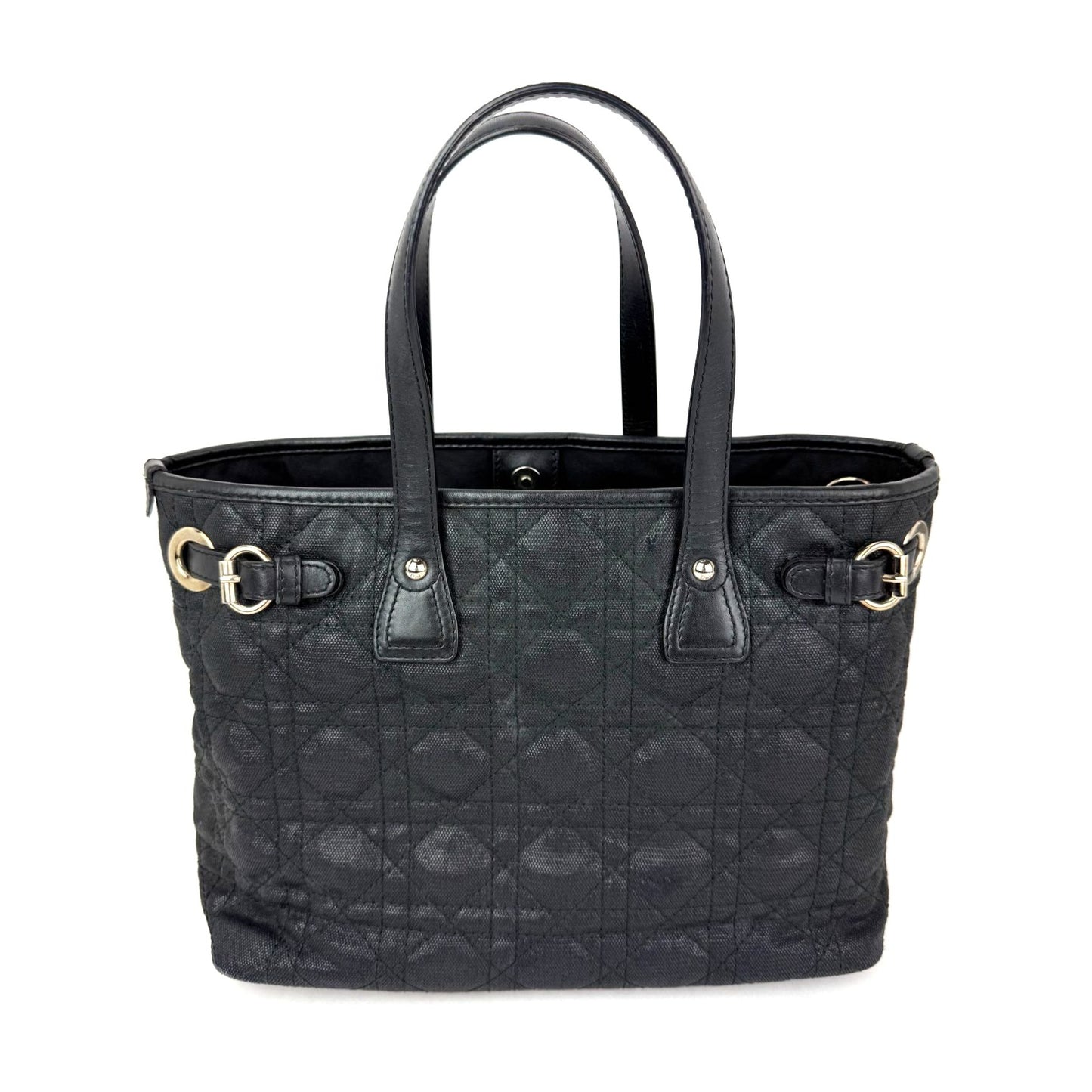 
                  
                    Christian Dior Cannage Mini Panarea Black Coated Canvas Tote
                  
                