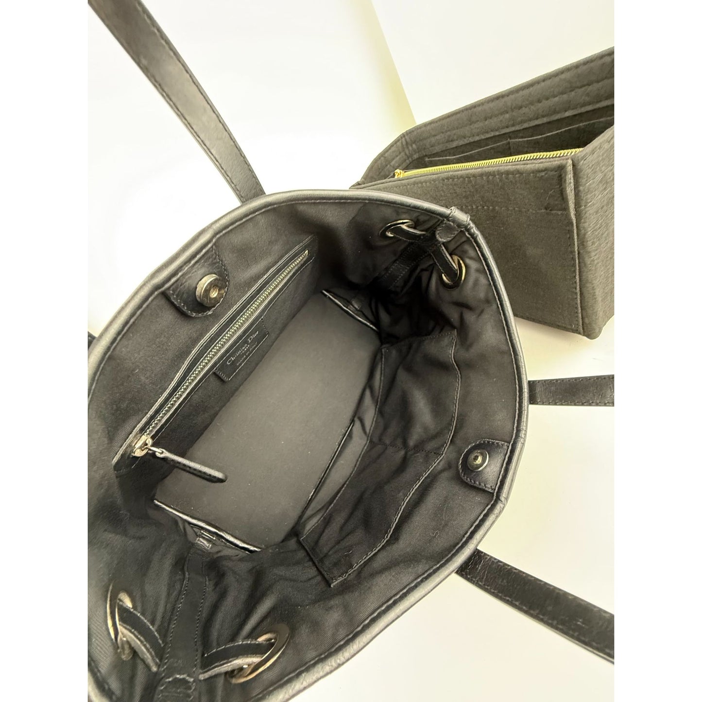 
                  
                    Christian Dior Cannage Mini Panarea Black Coated Canvas Tote
                  
                