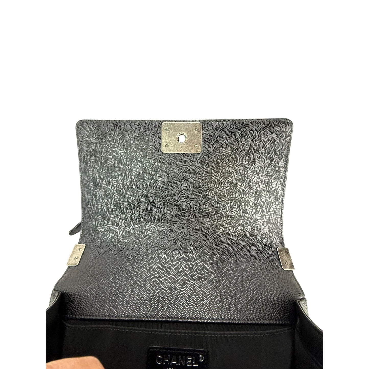 
                  
                    Chanel Caviar Quilted Medium Black Boy Flap Shoulder Bag EBAY LIVE
                  
                