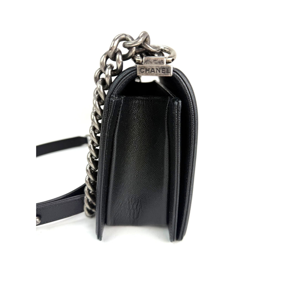 
                  
                    Chanel Caviar Quilted Medium Black Boy Flap Shoulder Bag EBAY LIVE
                  
                