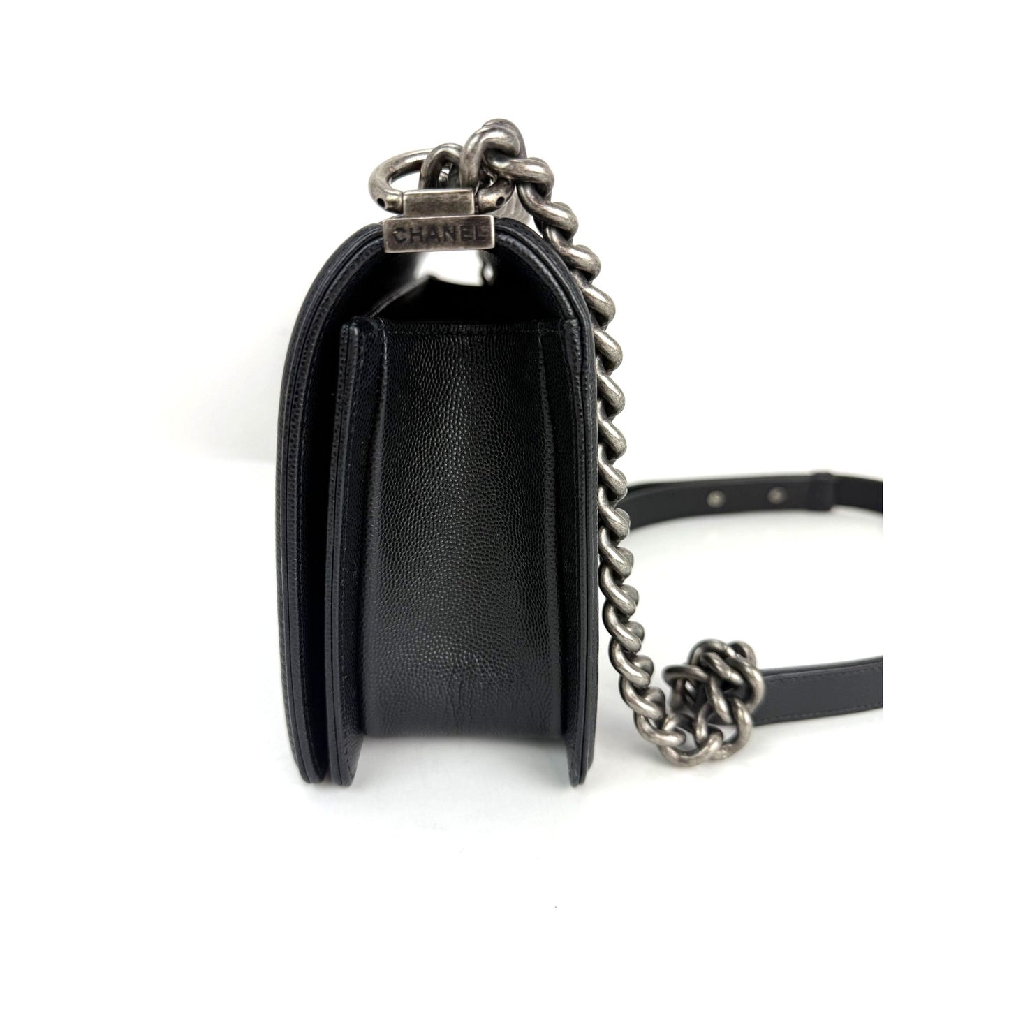 
                  
                    Chanel Caviar Quilted Medium Black Boy Flap Shoulder Bag EBAY LIVE
                  
                