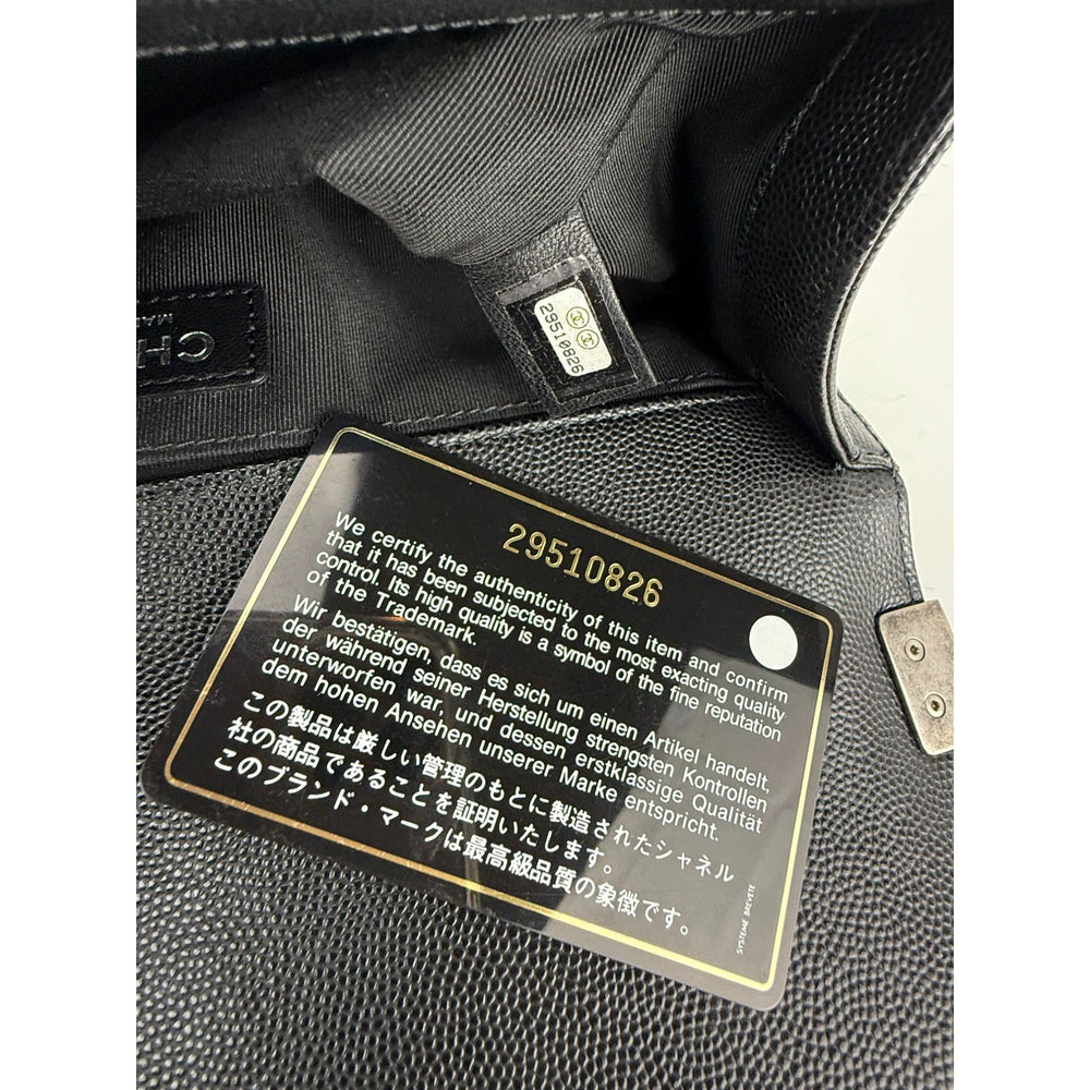 
                  
                    Chanel Caviar Quilted Medium Black Boy Flap Shoulder Bag EBAY LIVE
                  
                