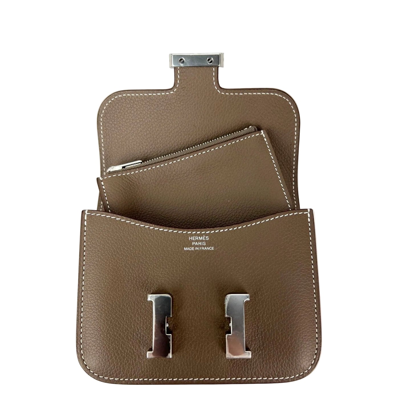 
                  
                    Hermes Evercolor Constance Slim Etoupe Wallet
                  
                