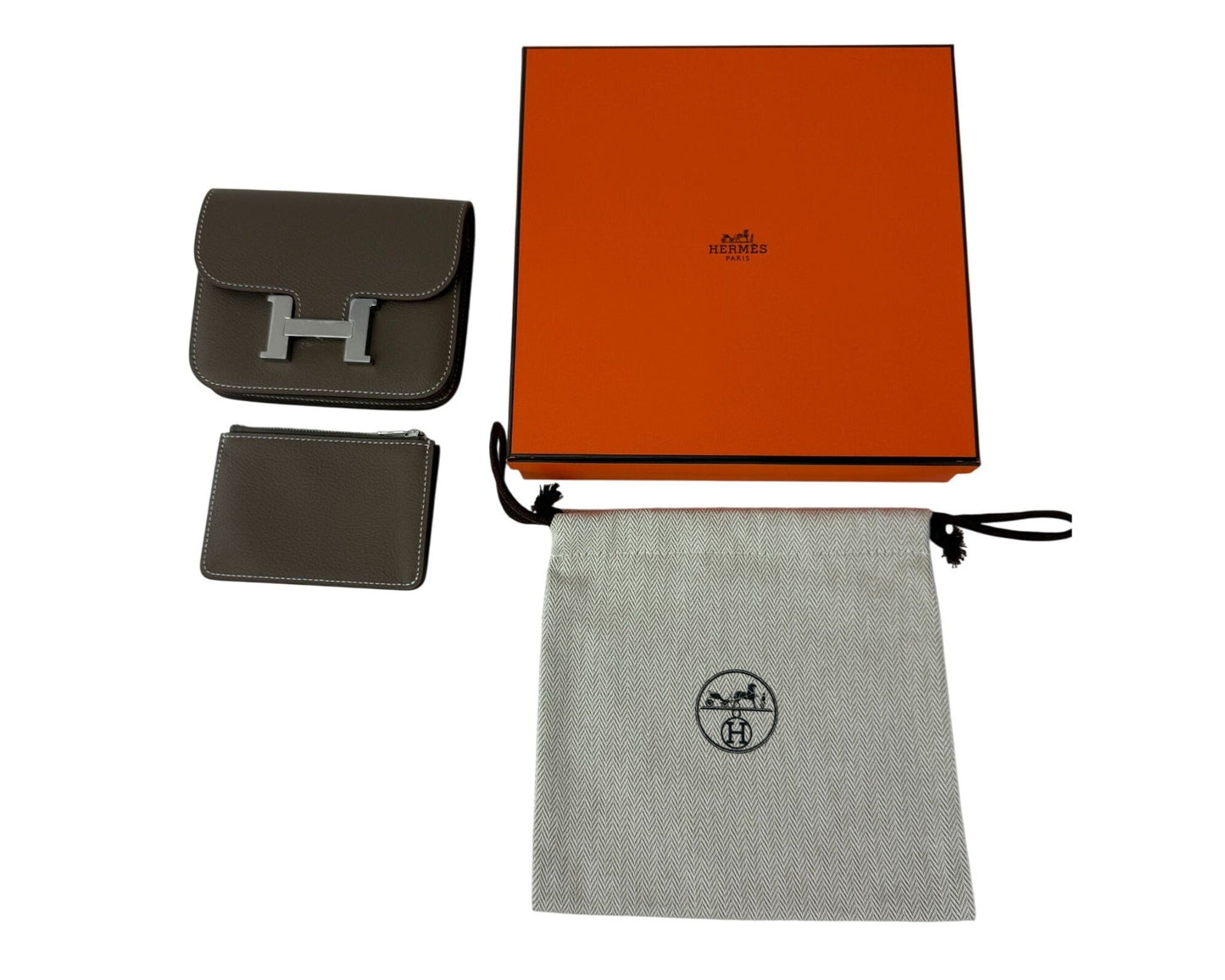 
                  
                    Hermes Evercolor Constance Slim Etoupe Wallet
                  
                