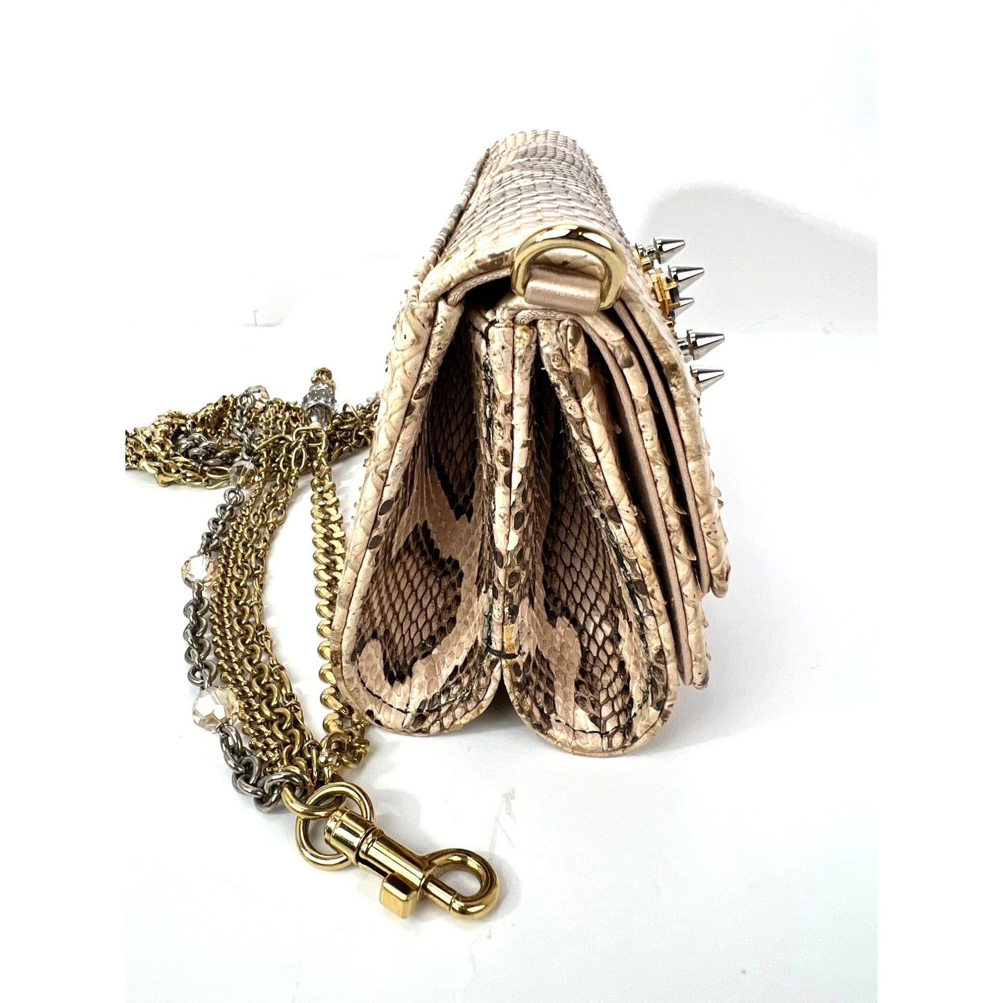 
                  
                    Dolce Gabbana Double Flap Snakeskin Clutch Shoulder Bag   Rare
                  
                