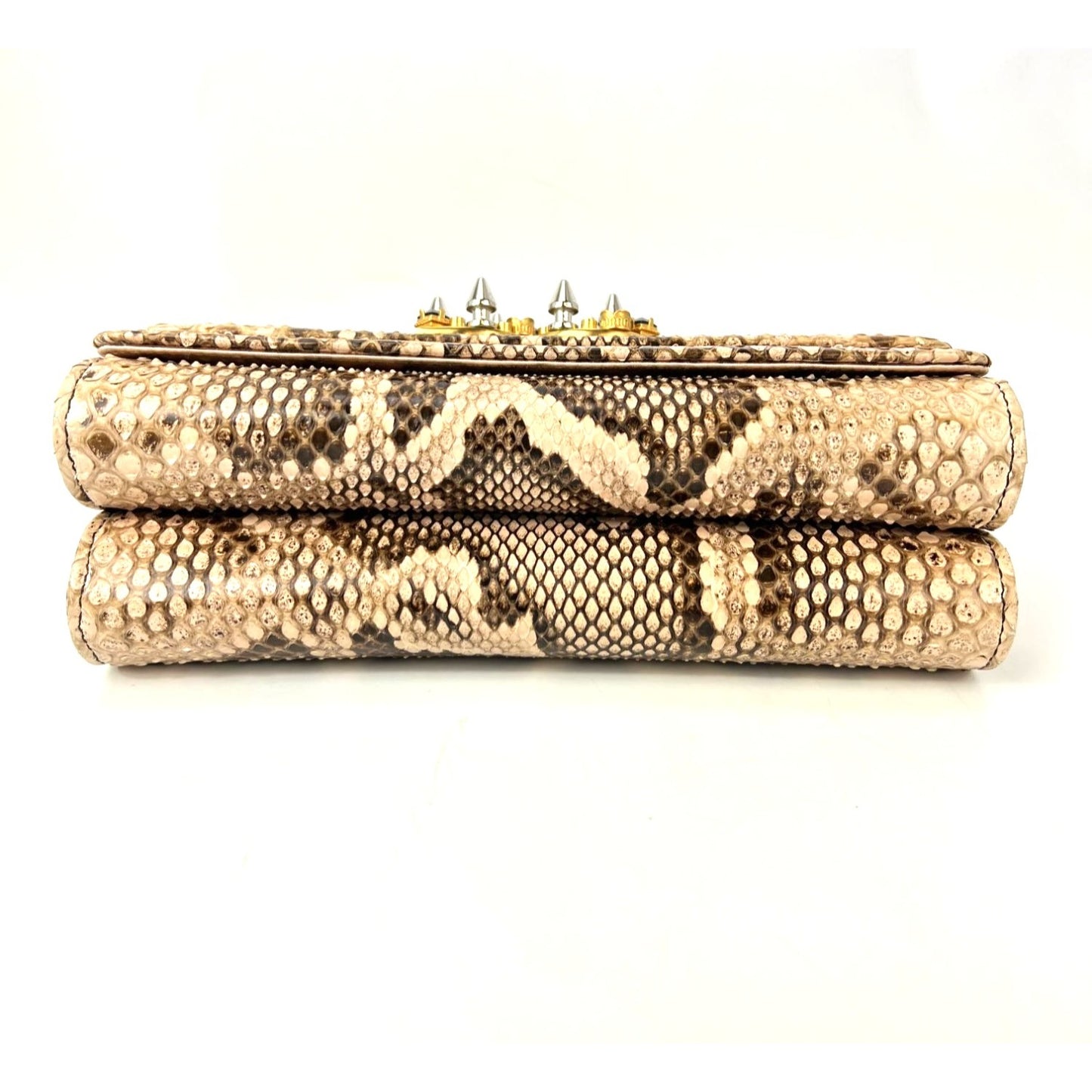 
                  
                    Dolce Gabbana Double Flap Snakeskin Clutch Shoulder Bag   Rare
                  
                