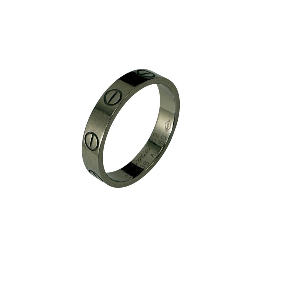 
                  
                    Cartier 18 K White Gold Love Small Model Wedding Band Ring Size 6 USA
                  
                