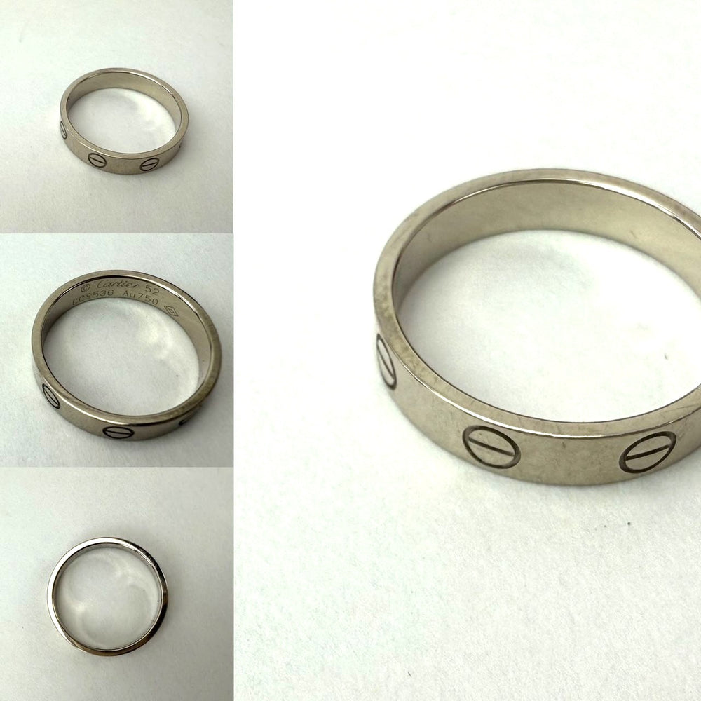 
                  
                    Cartier 18 K White Gold Love Small Model Wedding Band Ring Size 6 USA
                  
                