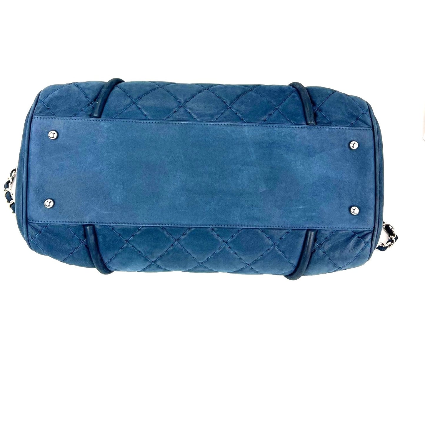 
                  
                    Chanel Relax CC Quilted Calfskin Suede Iridescent Blue Bowler Bag
                  
                