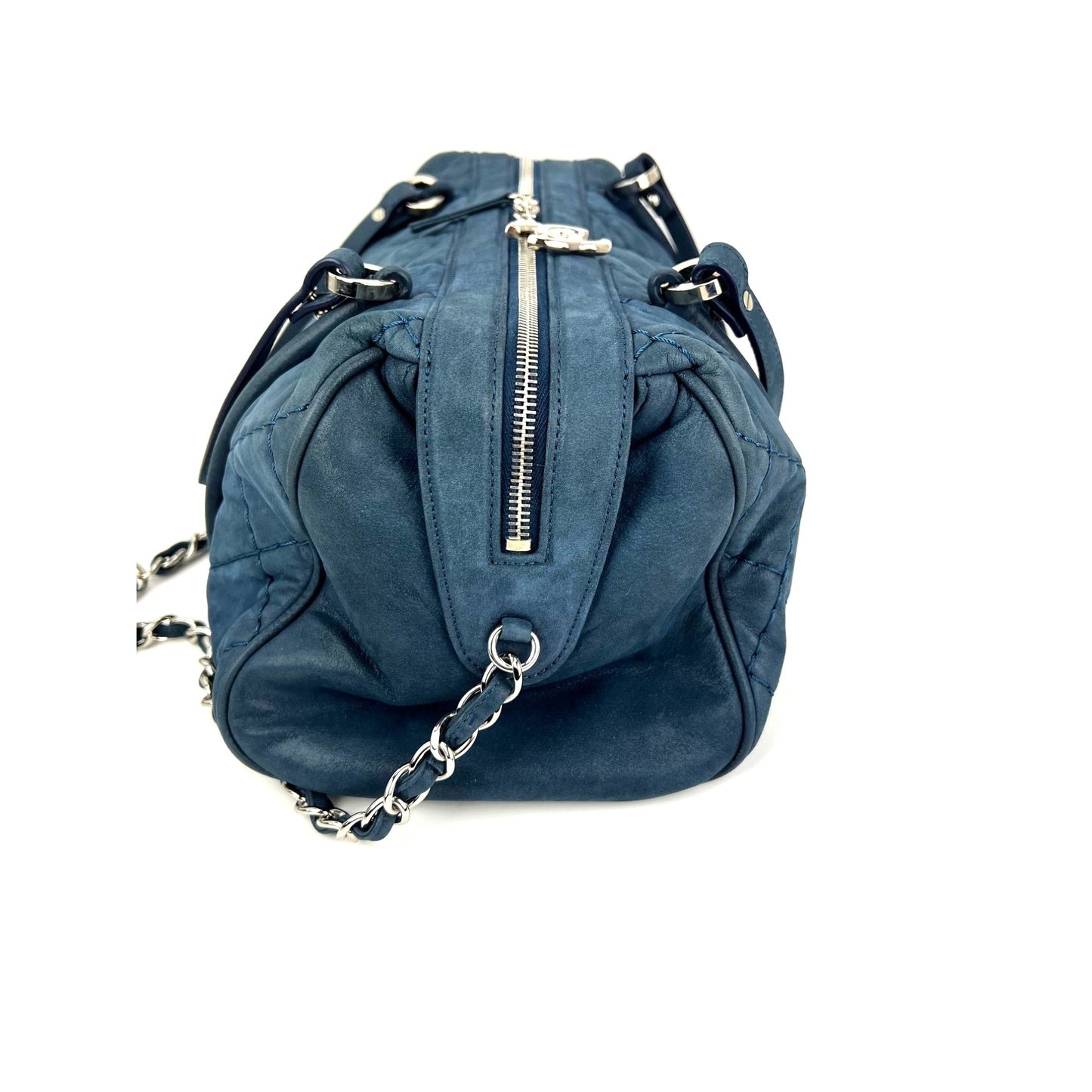 
                  
                    Chanel Relax CC Quilted Calfskin Suede Iridescent Blue Bowler Bag
                  
                