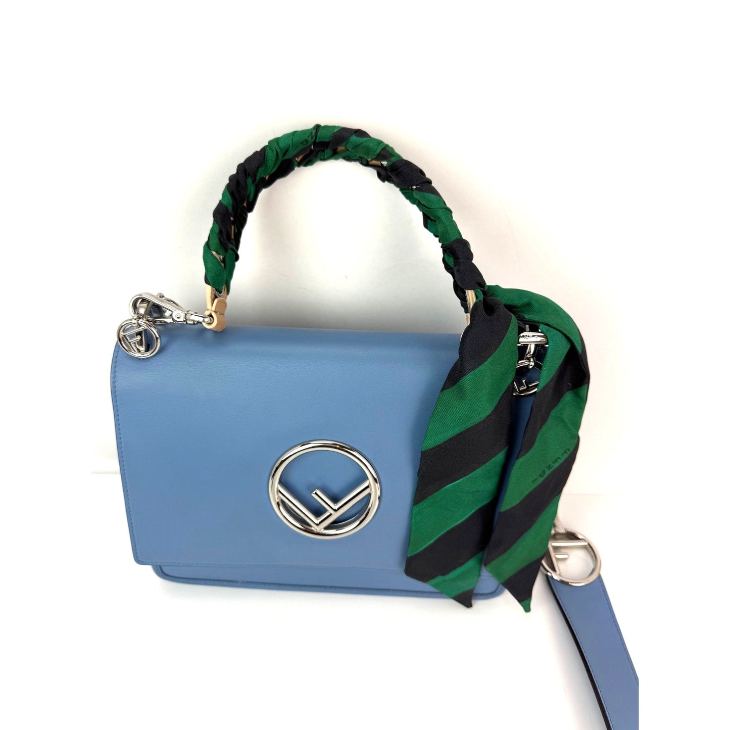 
                  
                    Fendi Silk Calfskin Bag You Strap Green and Black
                  
                