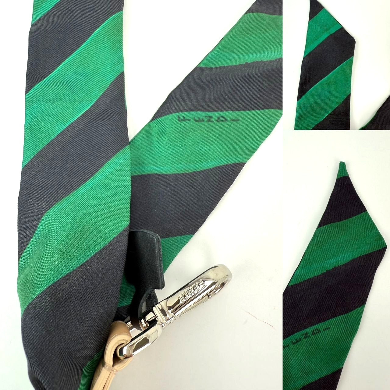 
                  
                    Fendi Silk Calfskin Bag You Strap Green and Black
                  
                