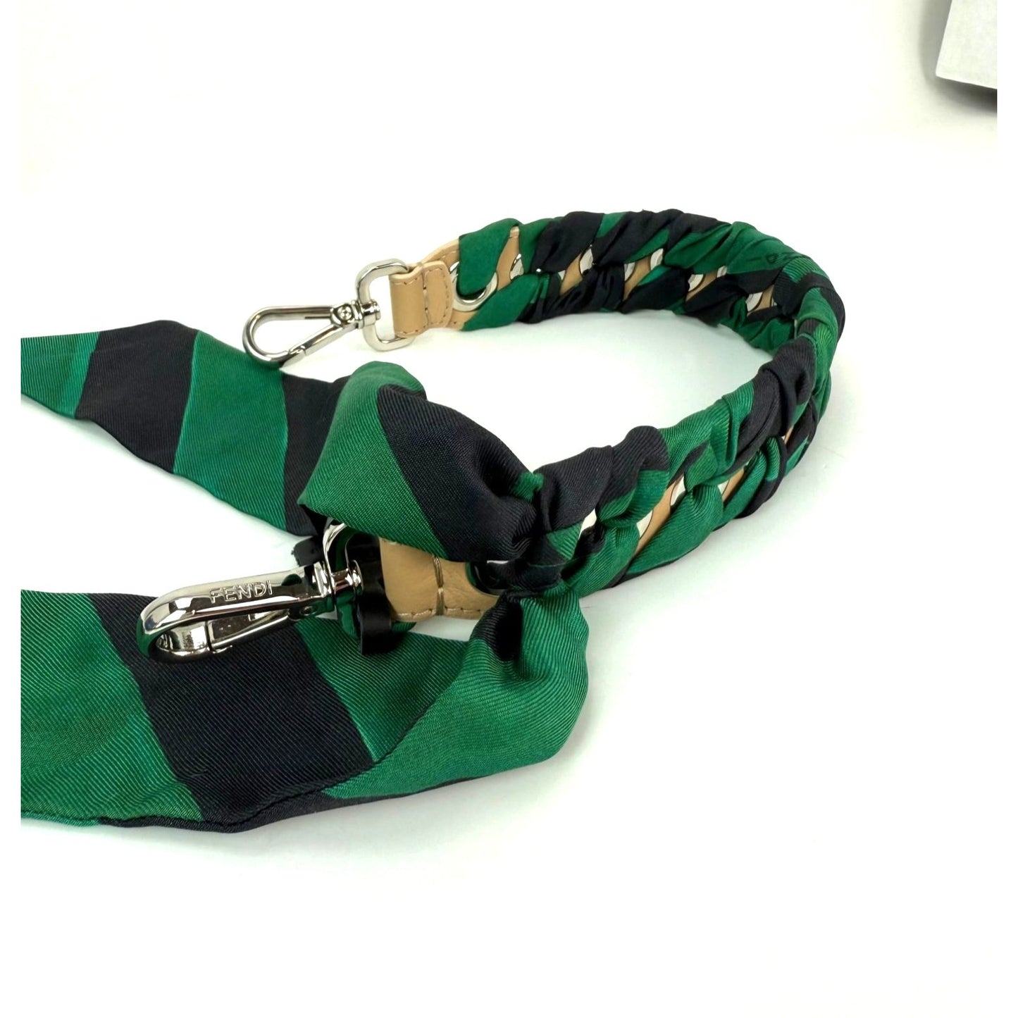 
                  
                    Fendi Silk Calfskin Bag You Strap Green and Black
                  
                