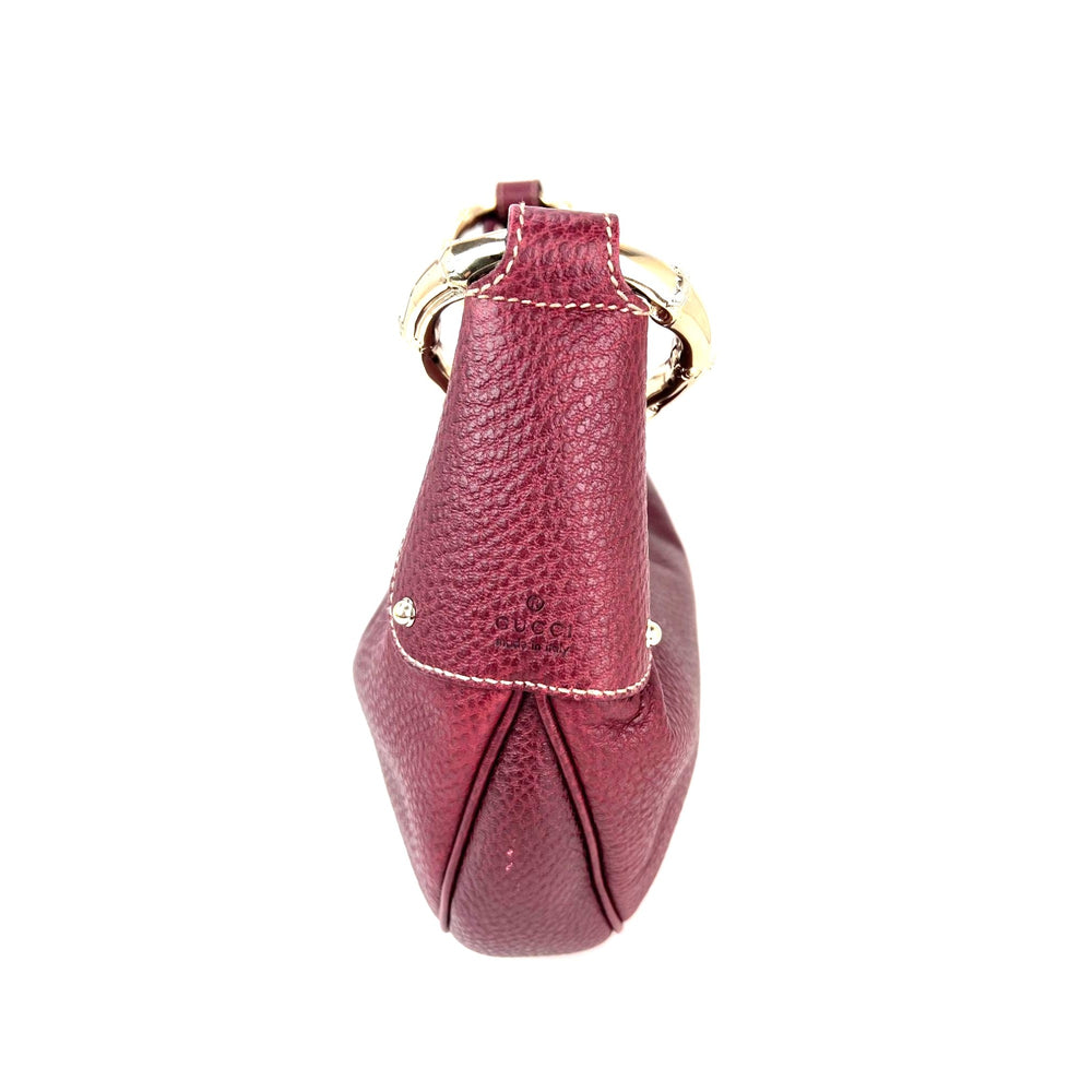 
                  
                    Gucci Half Moon Burgundy Leather Bamboo Ring Hobo Bag
                  
                