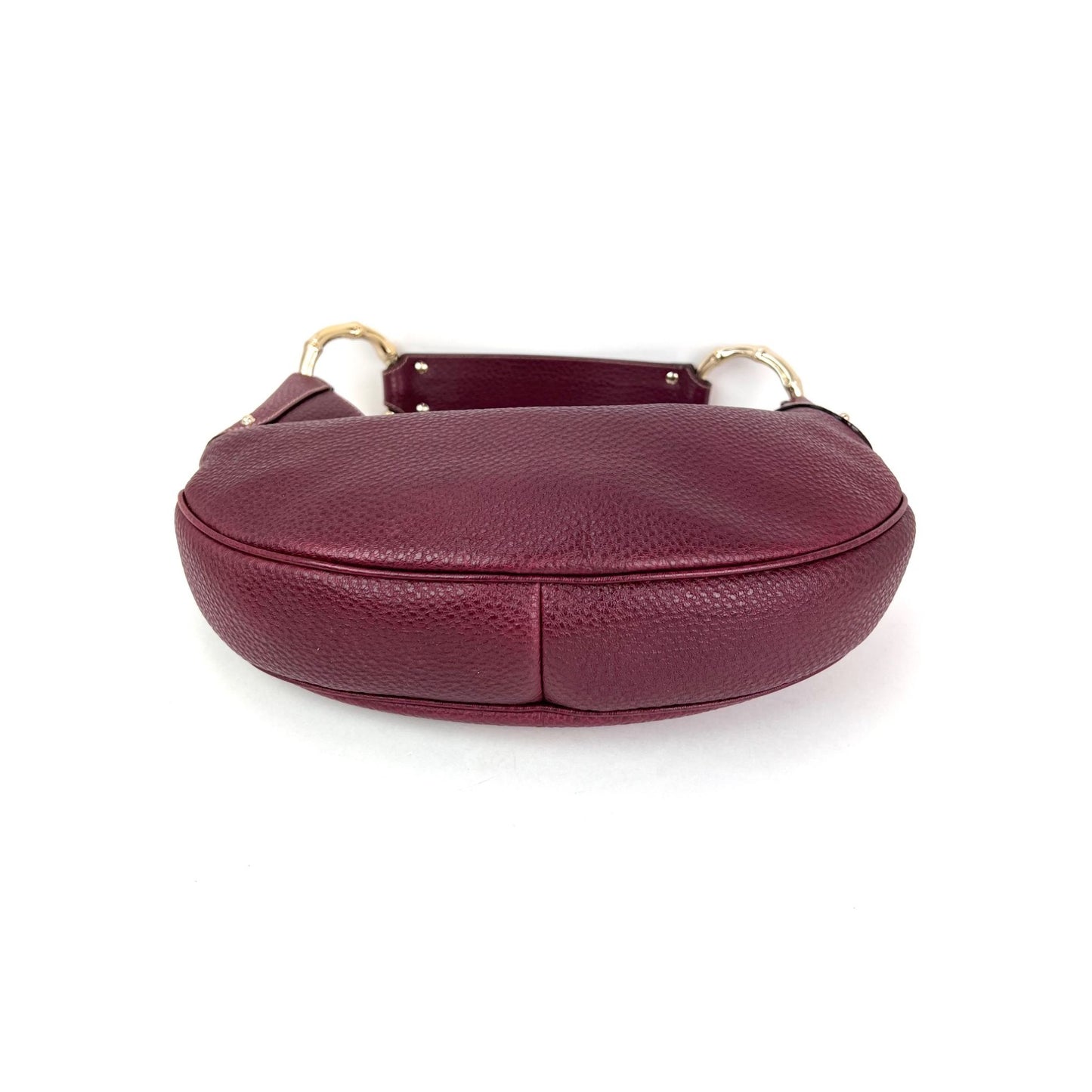 
                  
                    Gucci Half Moon Burgundy Leather Bamboo Ring Hobo Bag
                  
                