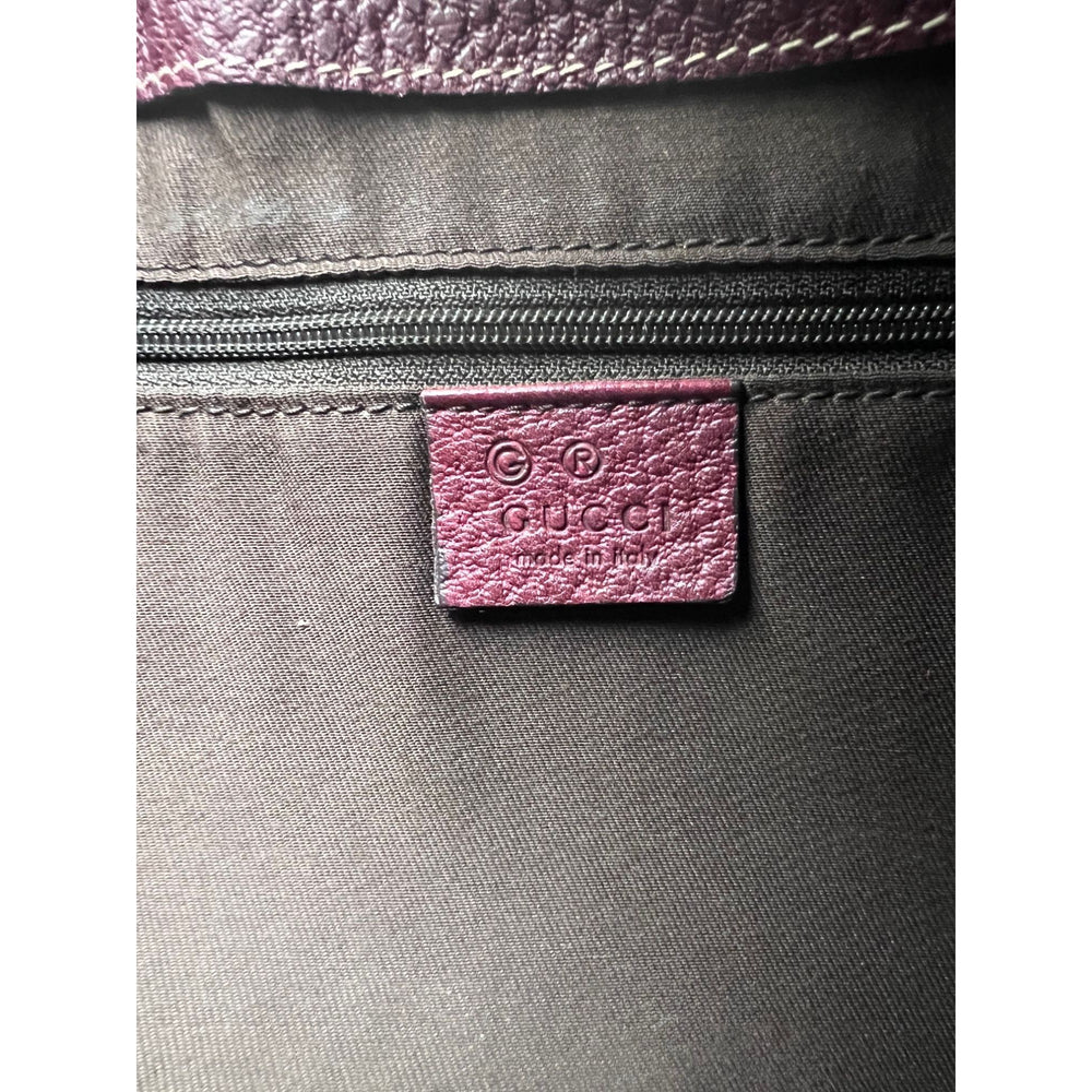 
                  
                    Gucci Half Moon Burgundy Leather Bamboo Ring Hobo Bag
                  
                