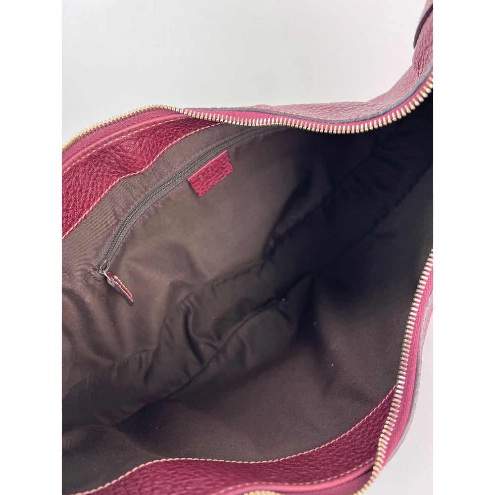 
                  
                    Gucci Half Moon Burgundy Leather Bamboo Ring Hobo Bag
                  
                