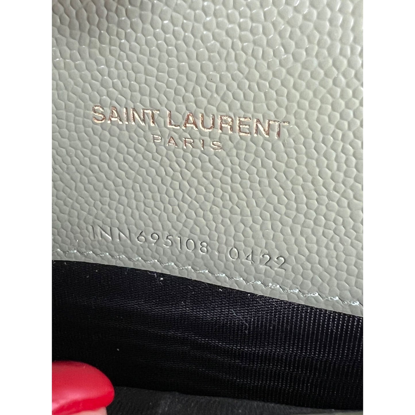 
                  
                    Saint Laurent Green Leather Envelope Chain Shoulder Bag
                  
                