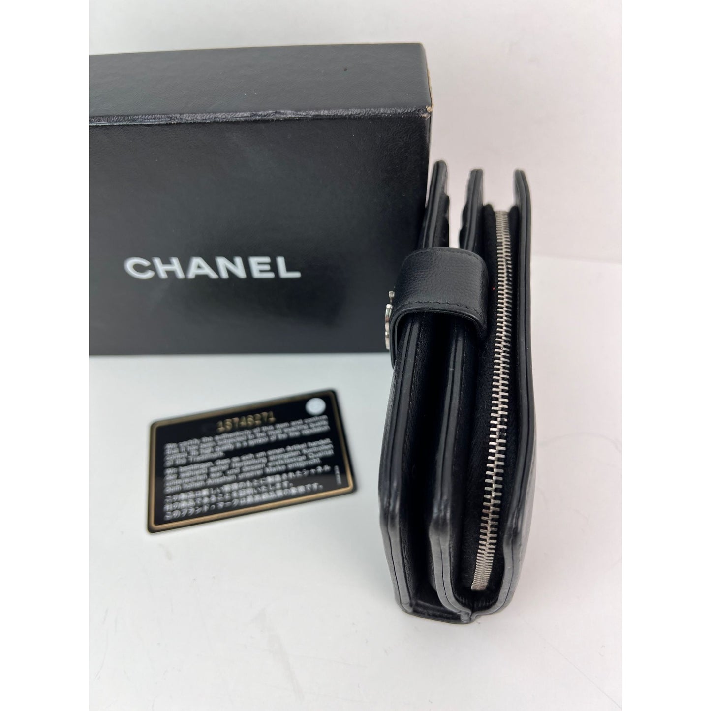 
                  
                    Chanel Caviar Timeless CC Zippered Pocket Black Wallet
                  
                