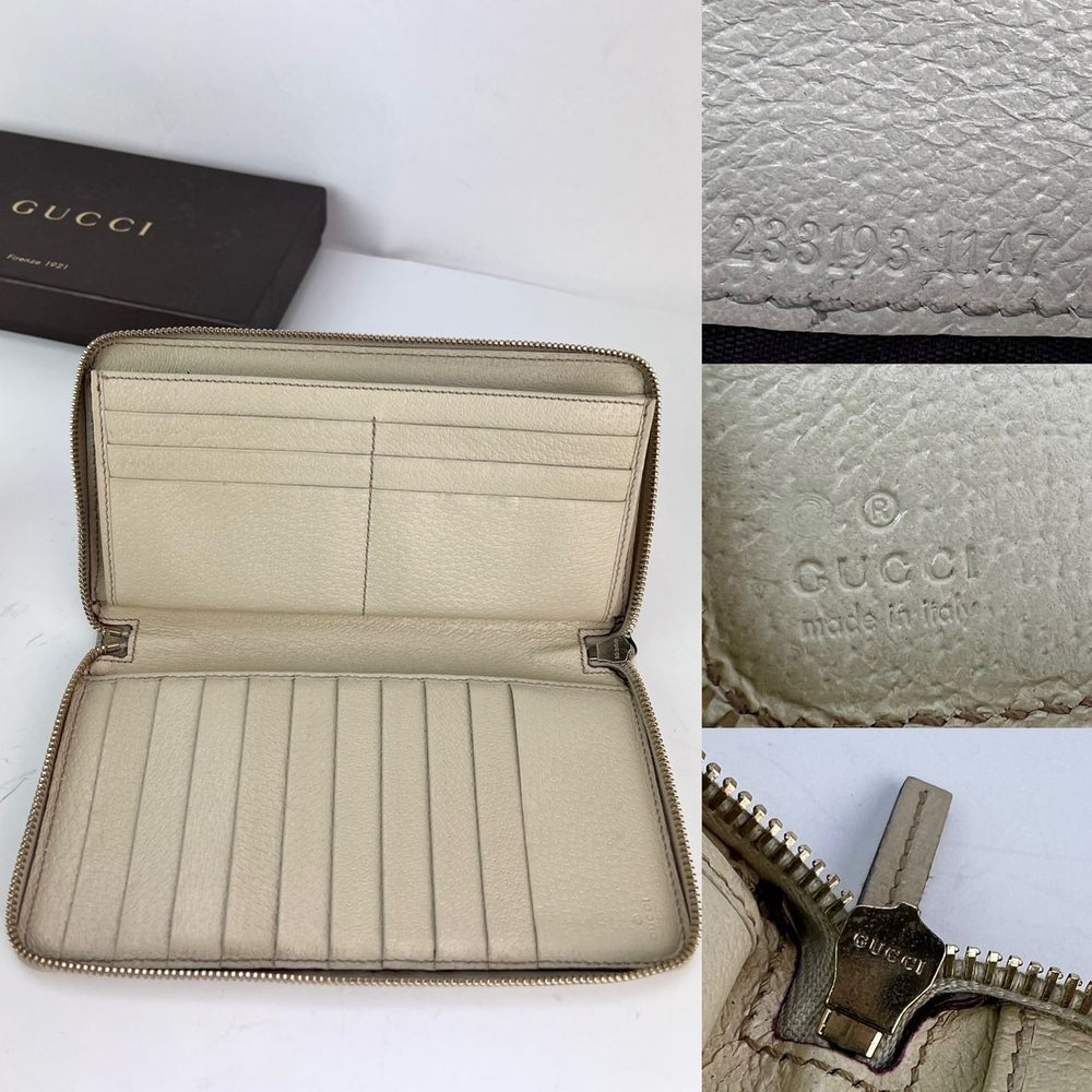 
                  
                    Gucci GG Logo Beige Zip Around Canvas Long Wallet
                  
                