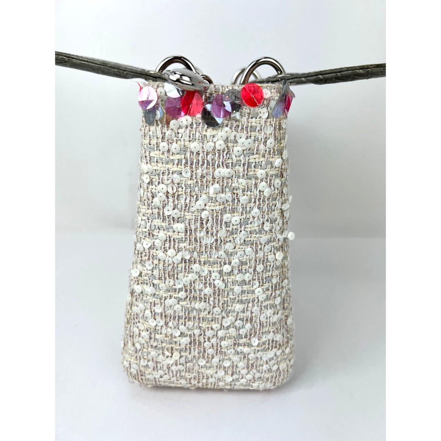 
                  
                    Christian Dior Sequins Tweed Medium Lady Dior Light Pink Bag
                  
                