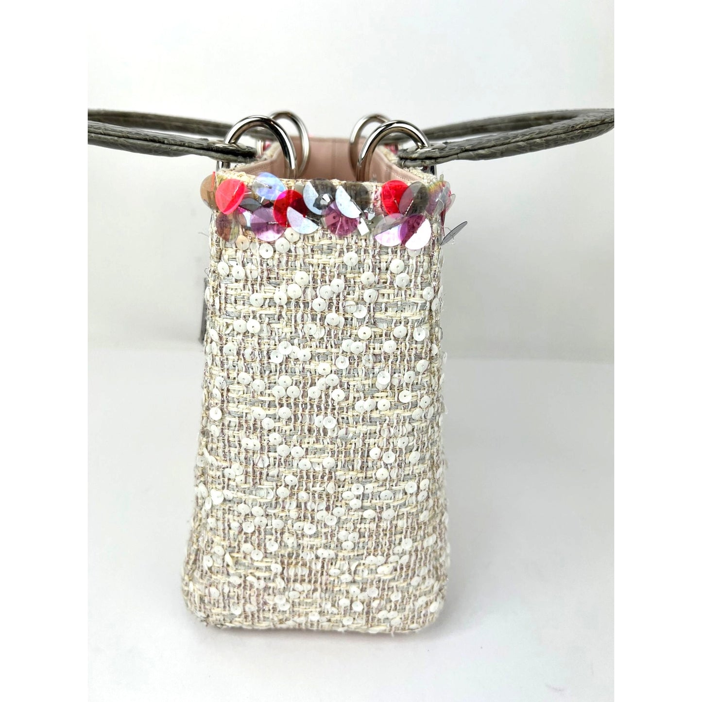 
                  
                    Christian Dior Sequins Tweed Medium Lady Dior Light Pink Bag
                  
                