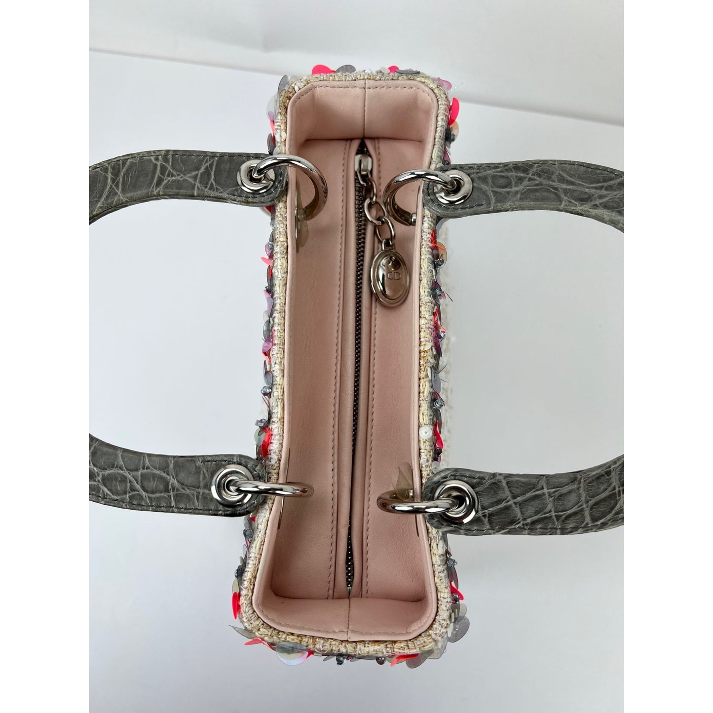 
                  
                    Christian Dior Sequins Tweed Medium Lady Dior Light Pink Bag
                  
                