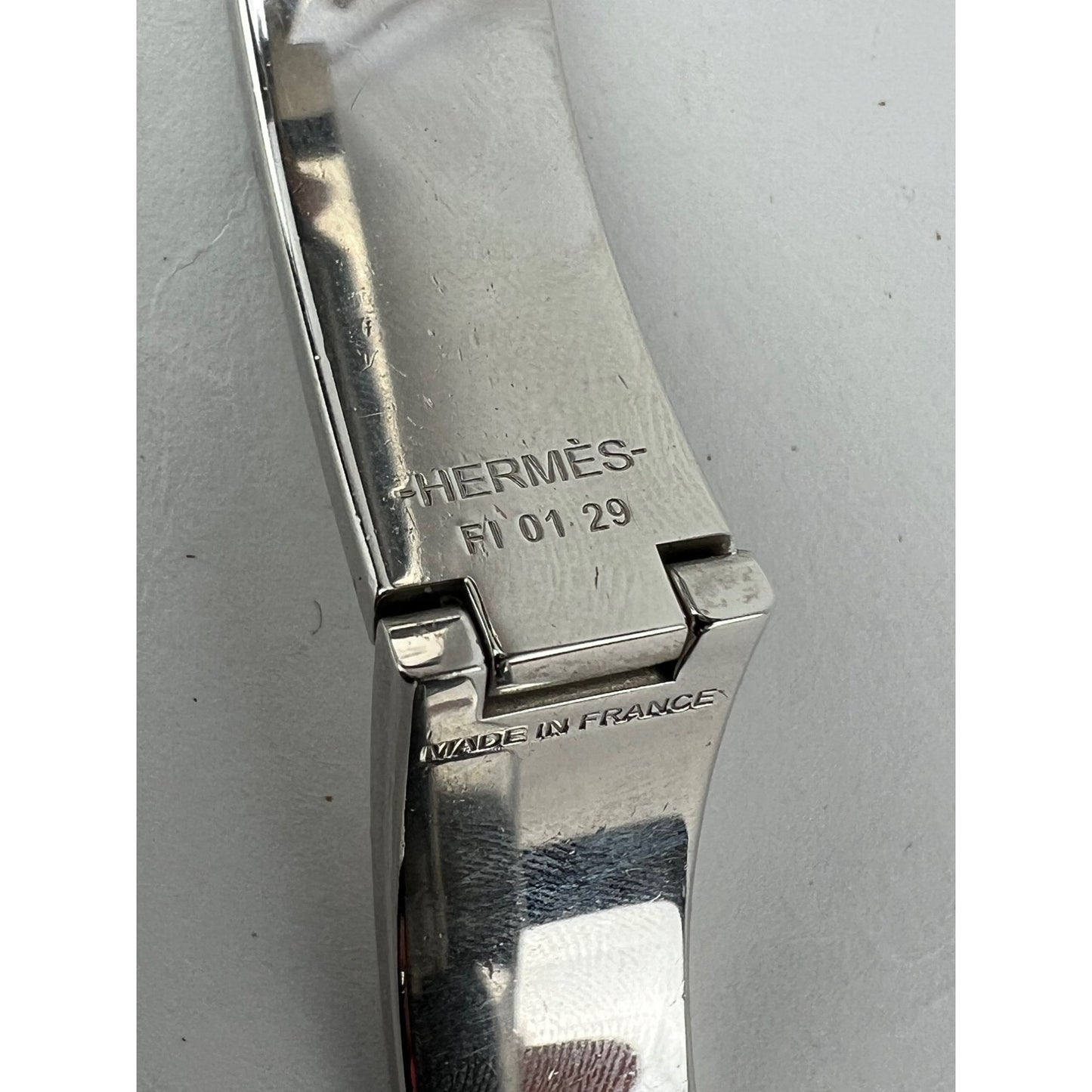 
                  
                    Hermes Clic H Bracelet Narrow Black Silver Finish
                  
                