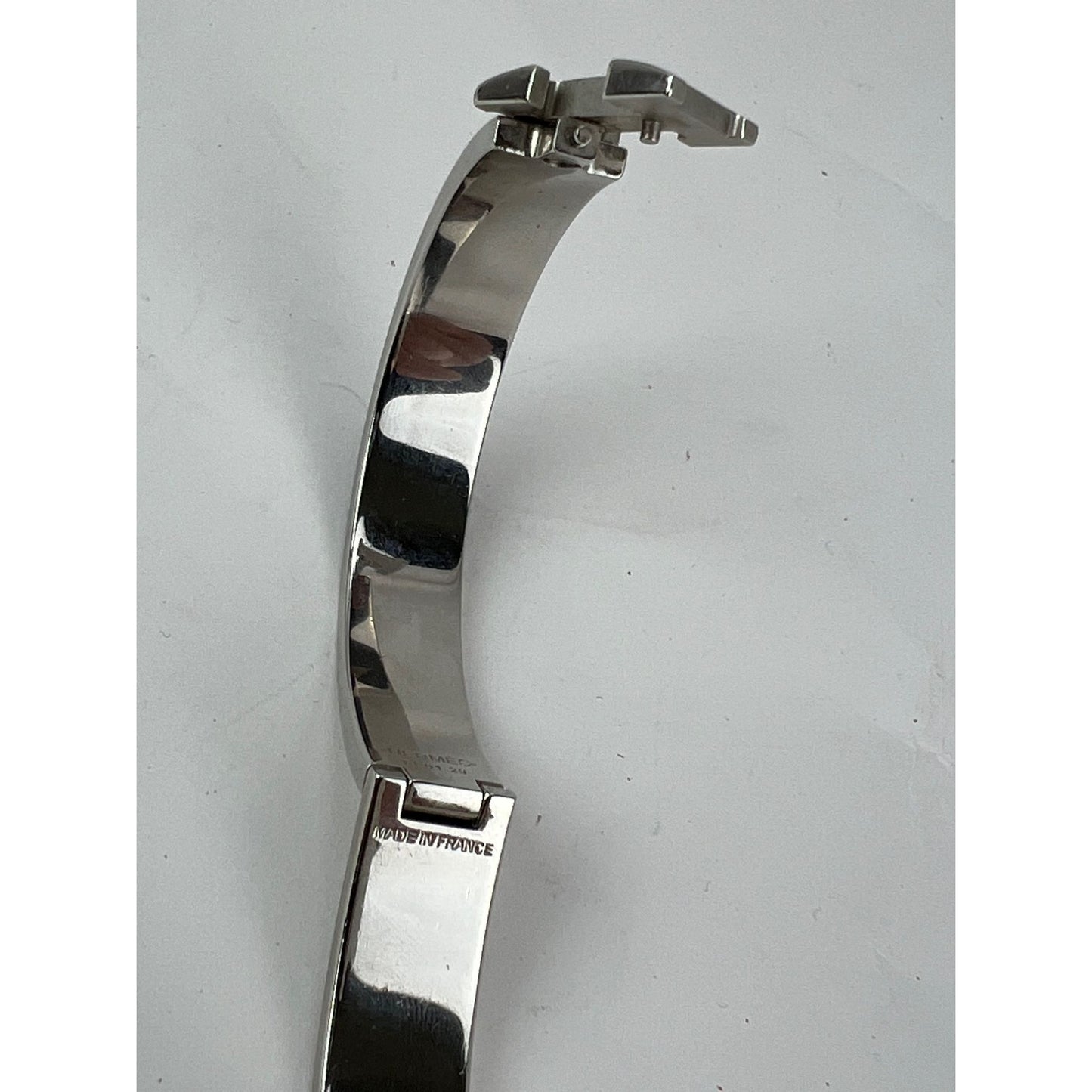 
                  
                    Hermes Clic H Bracelet Narrow Black Silver Finish
                  
                