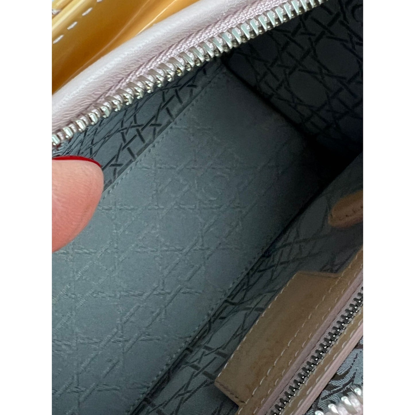 
                  
                    Christian Dior Yellow Patent Leather Cannage Medium Lady Dior Bag
                  
                