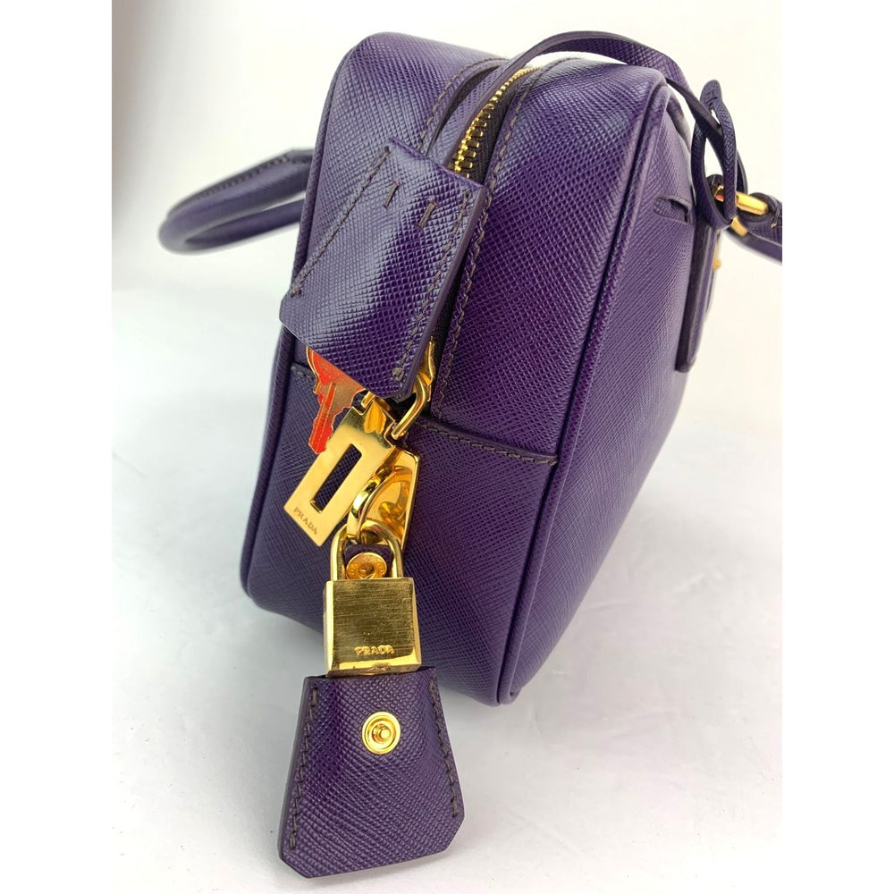 
                  
                    Prada Saffiano Leather Lux Small  Top Handle Viola Purple Handbag
                  
                