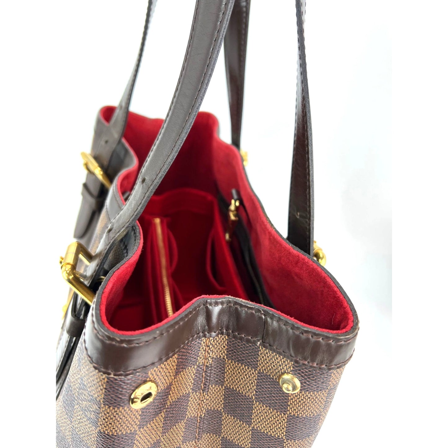 
                  
                    Louis Vuitton Hampstead MM Damier Ebene Tote Shoulder Bag
                  
                